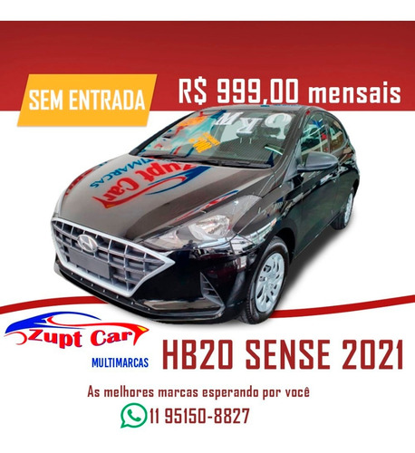 Hb20 Sense 2021 Zero Entrada Uber 99 Pop