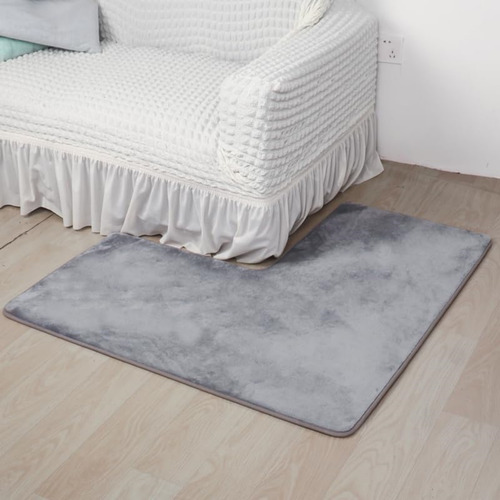 Alfombra De Esquina Para Baño En Forma De L, Suave Y Absorbe