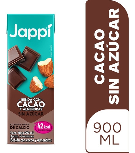 Jappi Almendras Cacao 900 Ml - mL