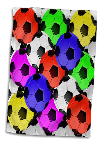 Balón De Fútbol De Rosas En 3d Estampado Colorido Twl__1 Toa