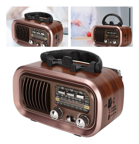Altavoz De Radio Retro Portátil, Radio Vintage Bluetooth