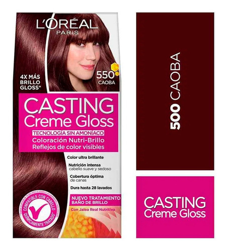 Tinte Para Cabello Caoba 550 Casting Creme Gloss Loreal
