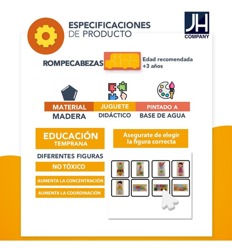 Rompecabezas Juguete Didactico Madera Numeros Figuras M-094