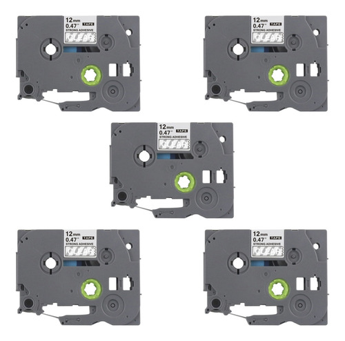 5x Fita Compativel P/ Uso Rotulador Brother Tze-s135 Pt-h110