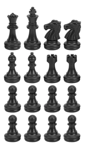 Conjunto de xadrez peão peça de reposição magnética 1 7/8 A X 1 1/8 com  plástico preto