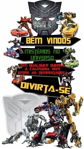 Display Em Mdf 6mm Placa Seta Transformers 1m