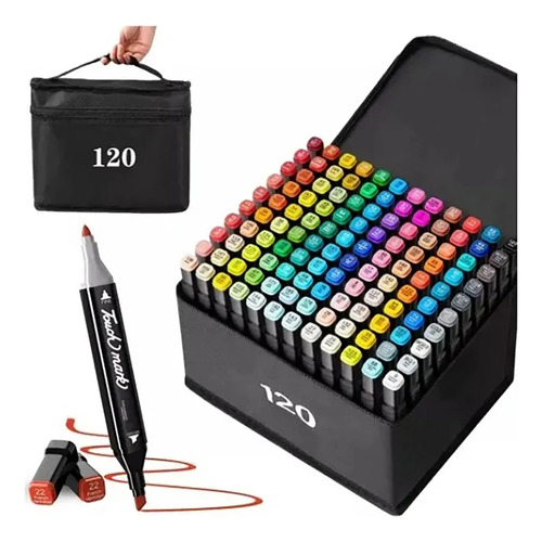 Wj 120pcs Marcadores Coloridos De Ponta Dupla Marcadores A