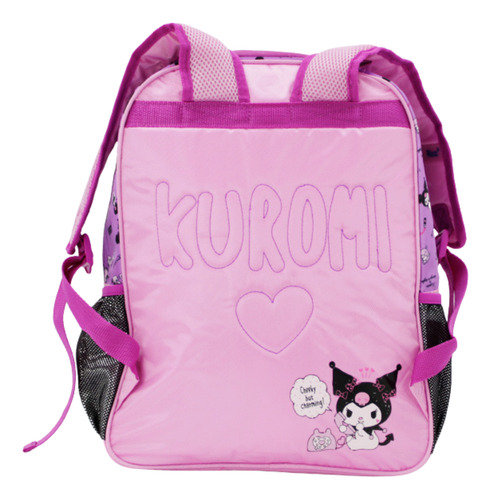 Mochila Escolar Primaria Kuromi De Ruz Lavanda Kuromi