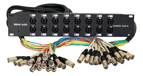 Montaje En Rack De Audio Sísmico Divisor Trs Combo De 16 Can