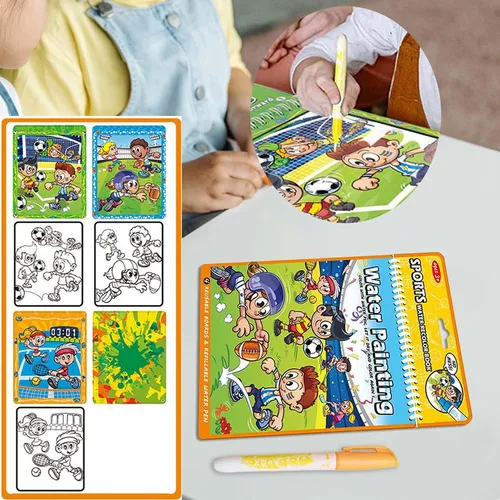 Doodle Board Reutilizable Agua Dibujo Libro Viajes Deportes