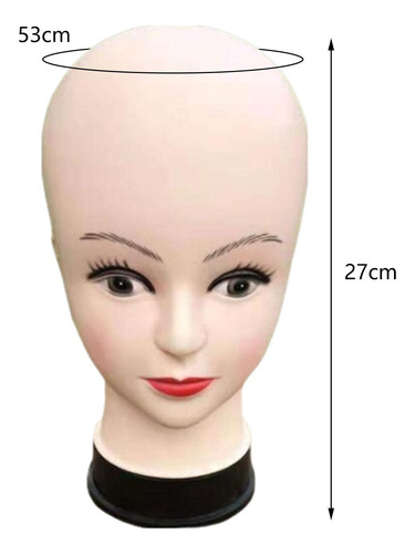 Cabeza De Maniquí Femenina Calva, Cabeza De Entrenamiento,