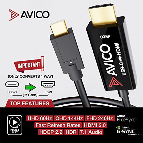 Adaptador Usb C Hdmi 2.0 - 4k 60hz Hdr - 2k 144hz - 108...