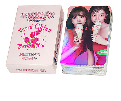 Pyajuu Le Sserafim Laser Photo Cards 50pcs Le Sserafim