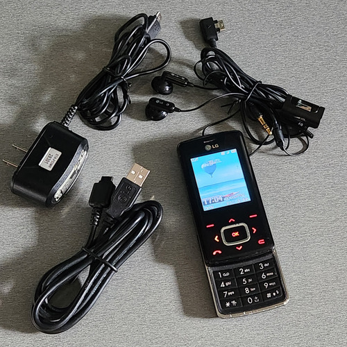 Celular Lg Mg800 Chocolate Telcel Accesorios Originales, Leer Descripcion!! Celular Retro Clásico Colección Vintage Old Deslizable Nokia 1110 1100 N8 Negro (Usado)