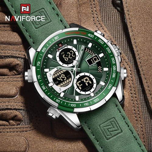 Reloj militar verde analógico digital para hombre Naviforce