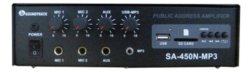 Amplificador Publidifusion Usb/sd Soundtrac Sa450mp3 Color Negro