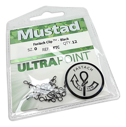 Mustad Fastach Clip Mosqueton Enganche Rápido Mosca Señuelo