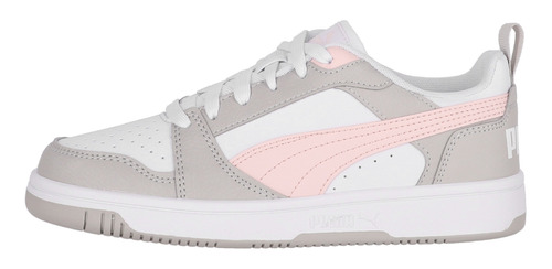 Zapatilla Puma Rebound V6 Low Mujer White/pink/gray