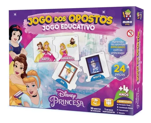 Brinquedo Educativo Princesas Jogo Dos Opostos 24p