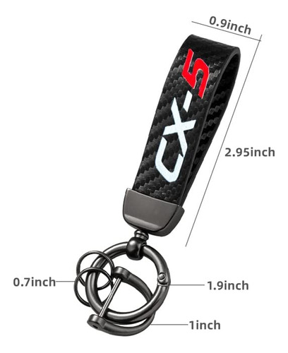 Llavero Coche Estilo Fibra De Carbono Mazda Cx-5 Emblema Cue