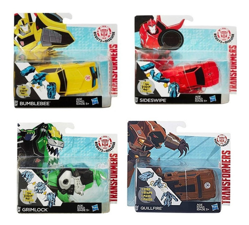 Transformers Robots In Disguise One Step, 4 Figuras Hasbro