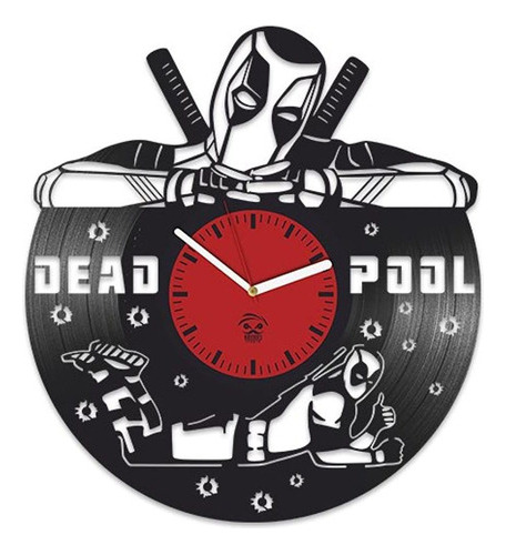 Reloj De Vinilo Deadpool Wade Ryan Reynolds Pelicula Vinilo