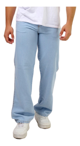 Calças Masculinas Jeans Tradicional Larga 38 Ao 48 + Cores