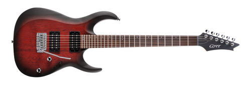 Cort Guitarra Eléctrica X100 Open Pore Black Burst