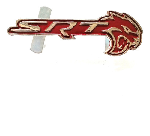 Emblema Parrilla Cromado Universal Srt Dodge Challenger Rojo