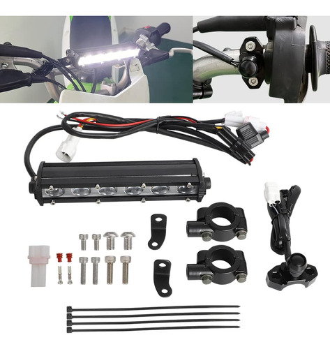 Motoqueen Kit De Barra De Luz Led Para Faros Delanteros Para