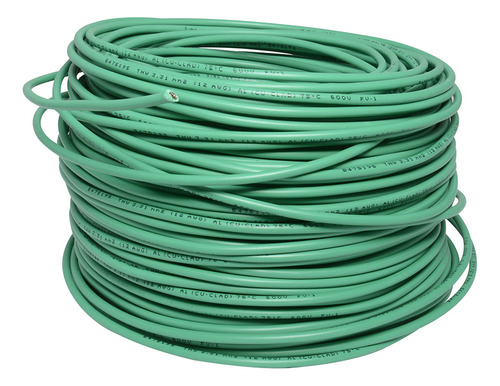 Cable Eléctrico Thw Calibre 10, 100 M Color Verde Surtek Cubierta Negro