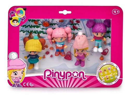Pinypon Set X4 Figuras Nieve C/acces Original 5771