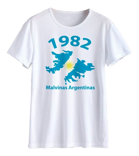 Malvinas Argentinas 1982 Logo   Remera Spun Adulto/niño