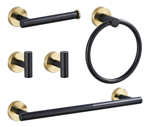 Imagen 12 de 12 de Juego De Accesorios De Baño De Acero Inoxidable Para Baño, 5