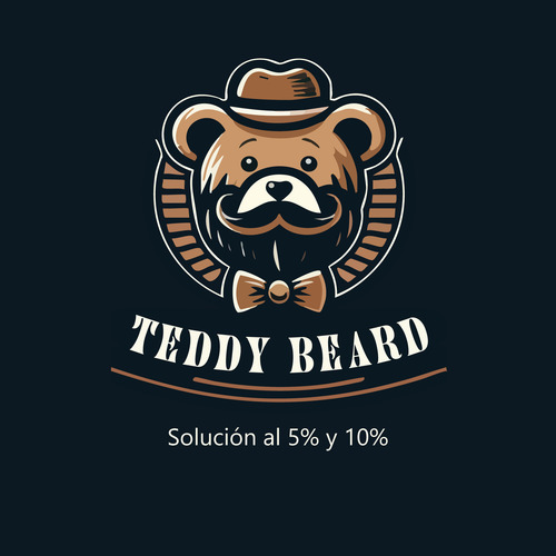 Minoxidil Teddy Beard P/ Barba & Cabello Dos Frascos Al 10%