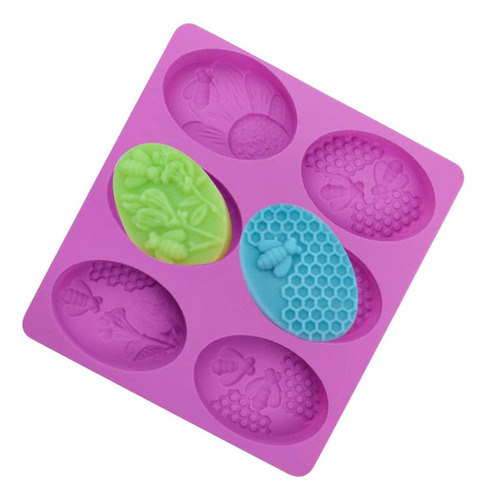 Ba 2 Moldes De Silicona Para Jabón De Abeja 3d Para Hacer