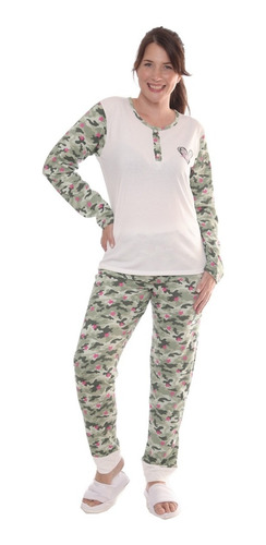 Pijama De Invierno Mujer Talles Especiales 805- Premium