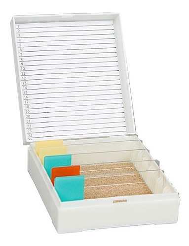 Imagen 3 de 8 de Caja Histologica Plastica Para 50 Preparados Portaobjetos