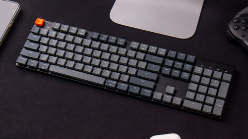 Imagen 6 de 9 de Teclado Mecanico Wireless Keychron K5 Rgb Qwerty Aluminio Brown Switch Hotswappable Distribución Ansi Inglés Us Low Profile Bluetooth Gamer Coder Pc Mac Tamaño Layout 100%
