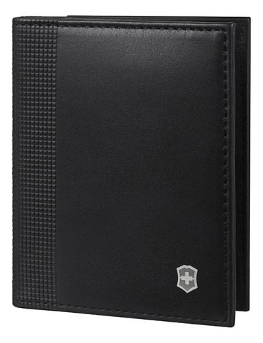 Tarjetero Altius Alox Bi-fold Color Negro, Victorinox Color Negro Diseño de la tela Liso