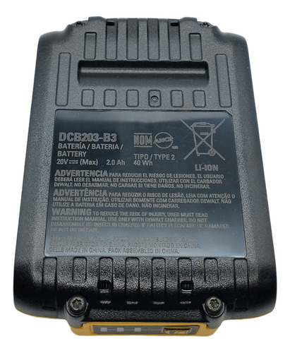 Bateria 2ah 20v Para Parafusadeira Dewalt Dcd7781 Tipo 10