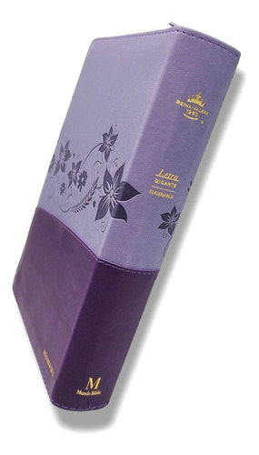 Imagen 3 de 9 de Biblia Rvr60 Letra Gigante 14pt Lila Mariposa Cierre Indices