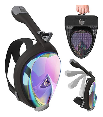 Aleoron Máscara De Snorkel Cara Completa Plegable Uv Easybre