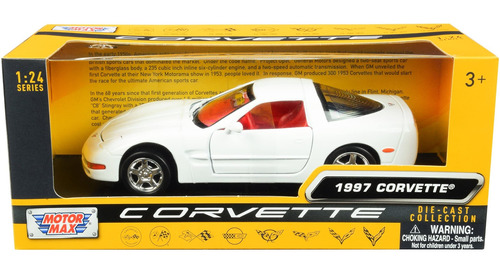 Motormax Toy Motormax 73210 Chevy Corvette C5 Coupe Blanco C