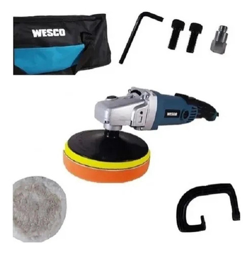 Politriz 7 180mm 1400w Ws4509ku Wesco Com Bolsa 127v