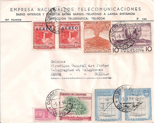 Colombia. 1956. Telecom Empresa Nacional De Telecomunicación