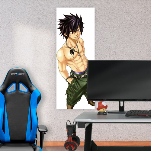 Cuadro Grande 30x80 Cm Fairy Tail Gray Tatuaje Fairy