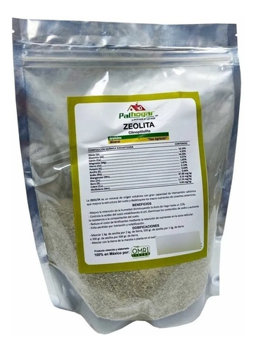 Zeolita Pal Hogar Clinoptilolita Orgánica Granulada 1kg 