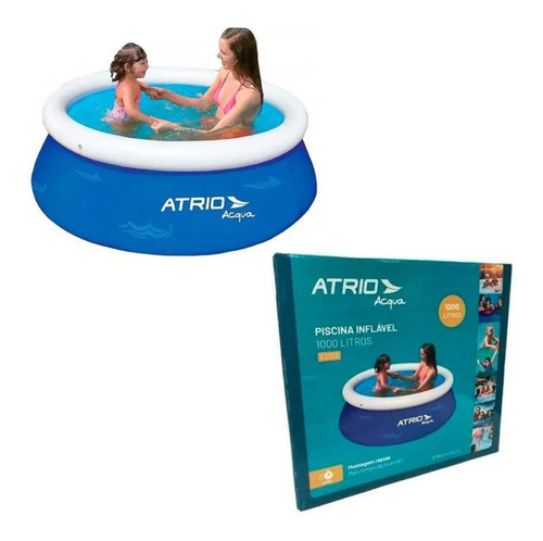 Piscina Inflável redonda Atrio Acqua ES303 de 1.68m x 0.51m 1000L azul caixa