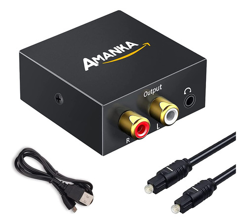 Amanka Digital Optical Coax To Analog Rca Con 3.5 mm Audio.